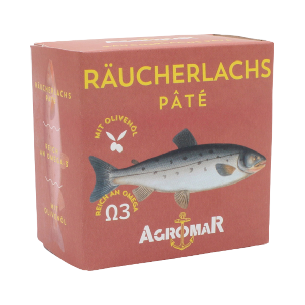 Agromar Raeucherlachs Pate, mit Olivenoel, 100g